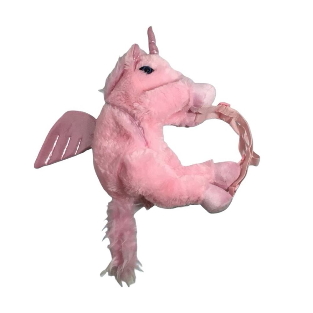 Fun Zone Pink Unicorn Pegasus Plush Backpack Fantasy Kawaii 19” NWT